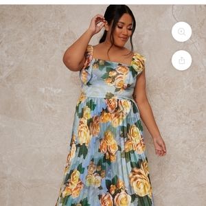 Plus size ruffle dress